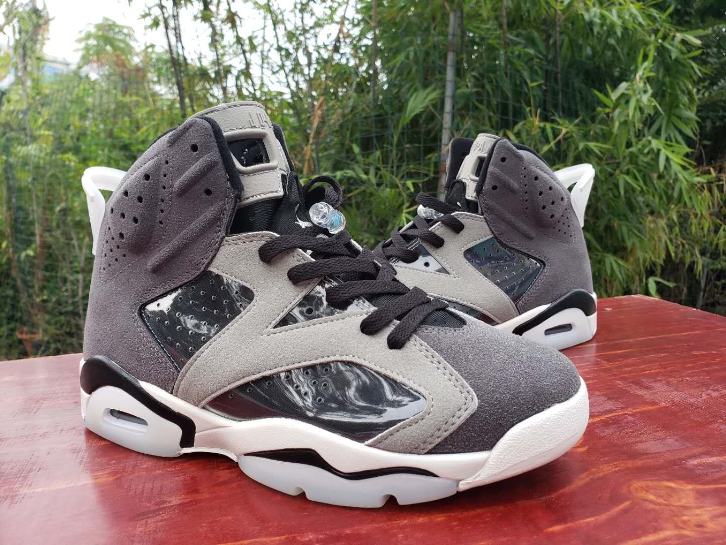 Original Air Jordan 6 Retro Dark Grey White